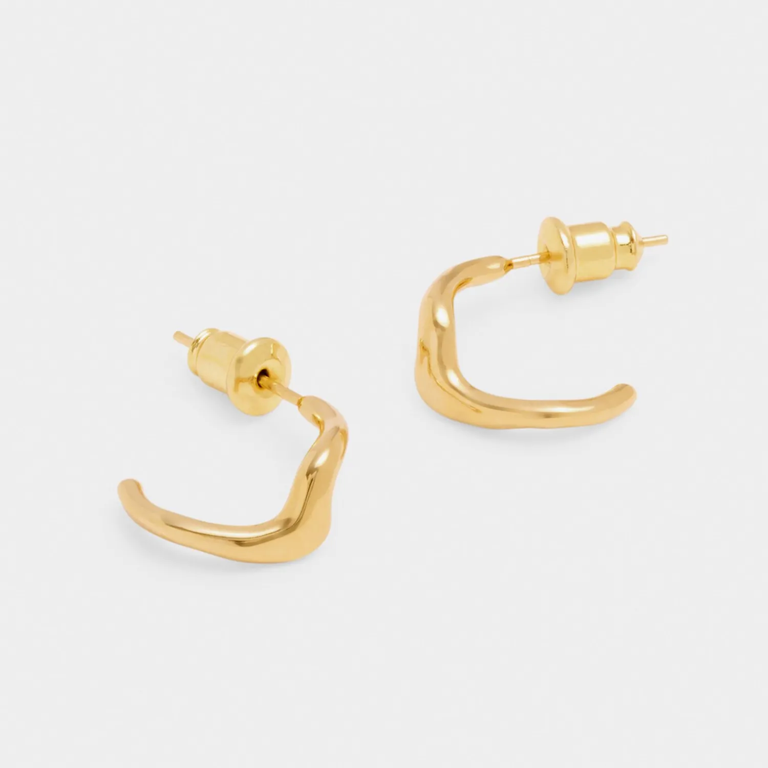 Katie Loxton Marina Waterproof Gold Wave Hoop Earrings Clearance