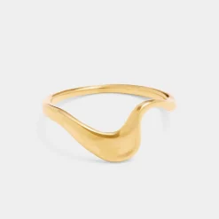 Katie Loxton Marina Wave Ring in Gold Clearance