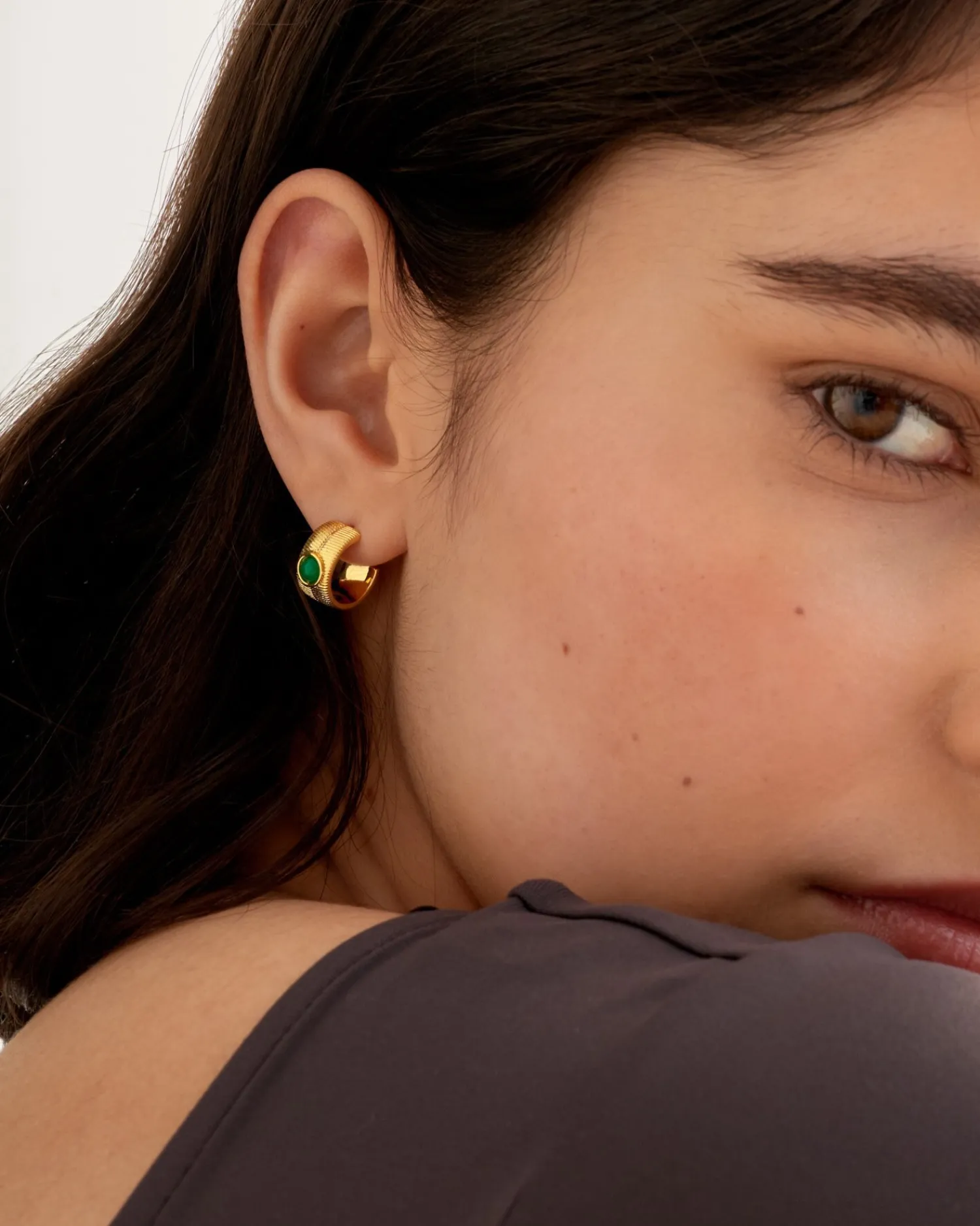 Katie Loxton ' Waterproof Gold Birthstone Hoop Earrings May Clearance