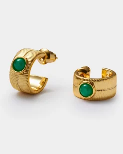 Katie Loxton ' Waterproof Gold Birthstone Hoop Earrings May Clearance