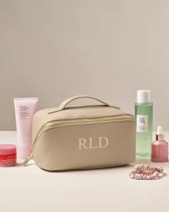 Katie Loxton Medium Make Up & Wash Bag Light Taupe Best
