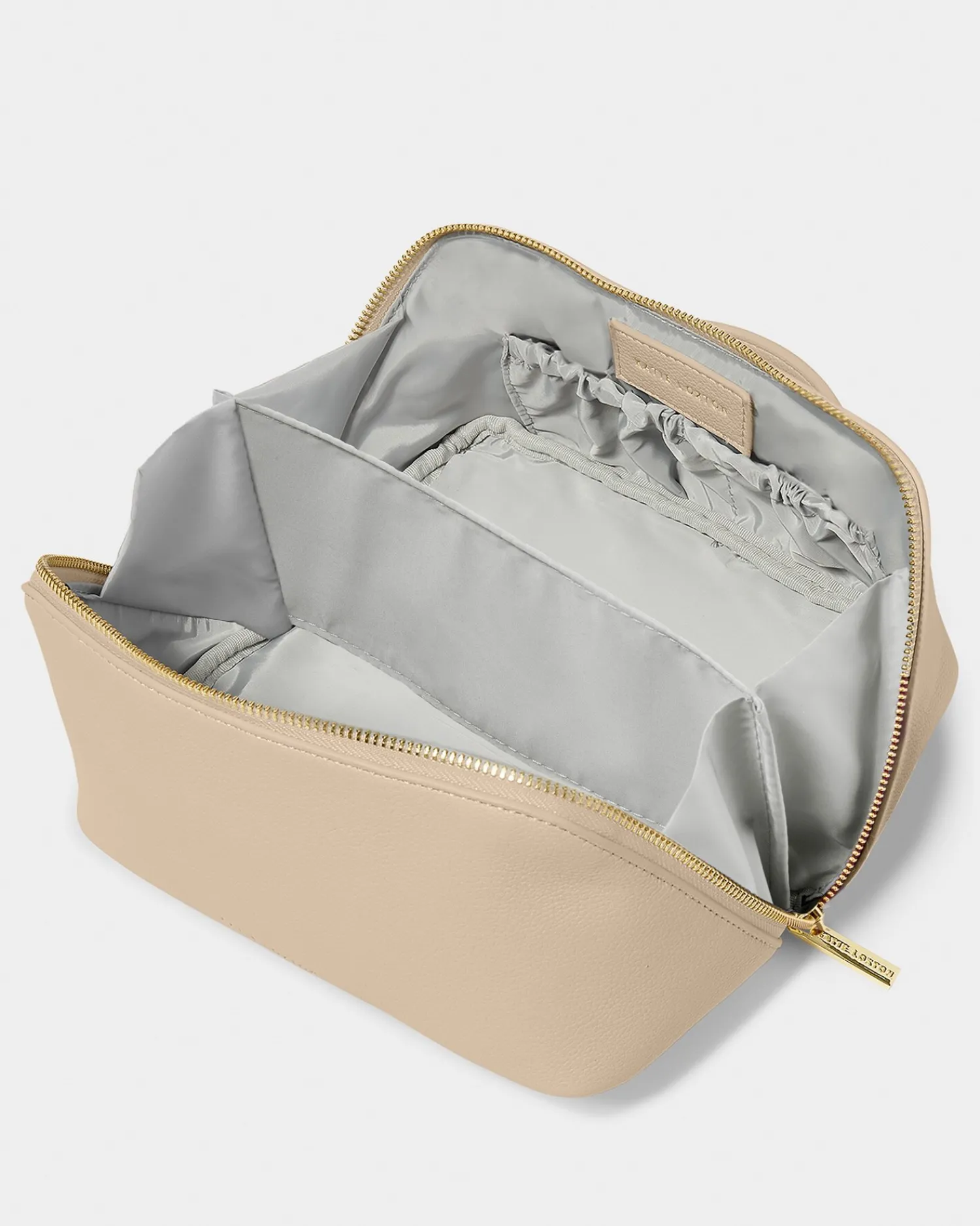 Katie Loxton Medium Make Up & Wash Bag Light Taupe Best