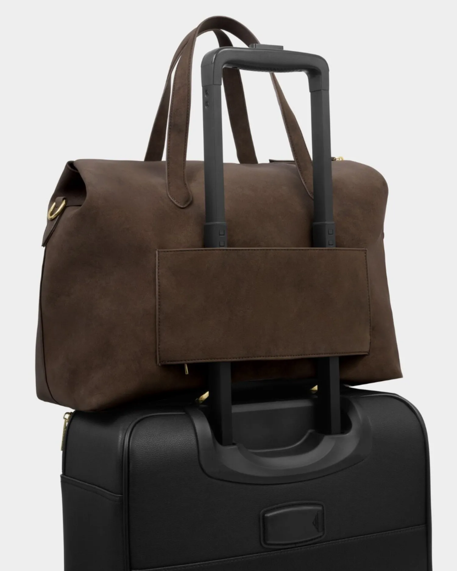 Katie Loxton Milan Suedette Cabin Bag Chocolate Best