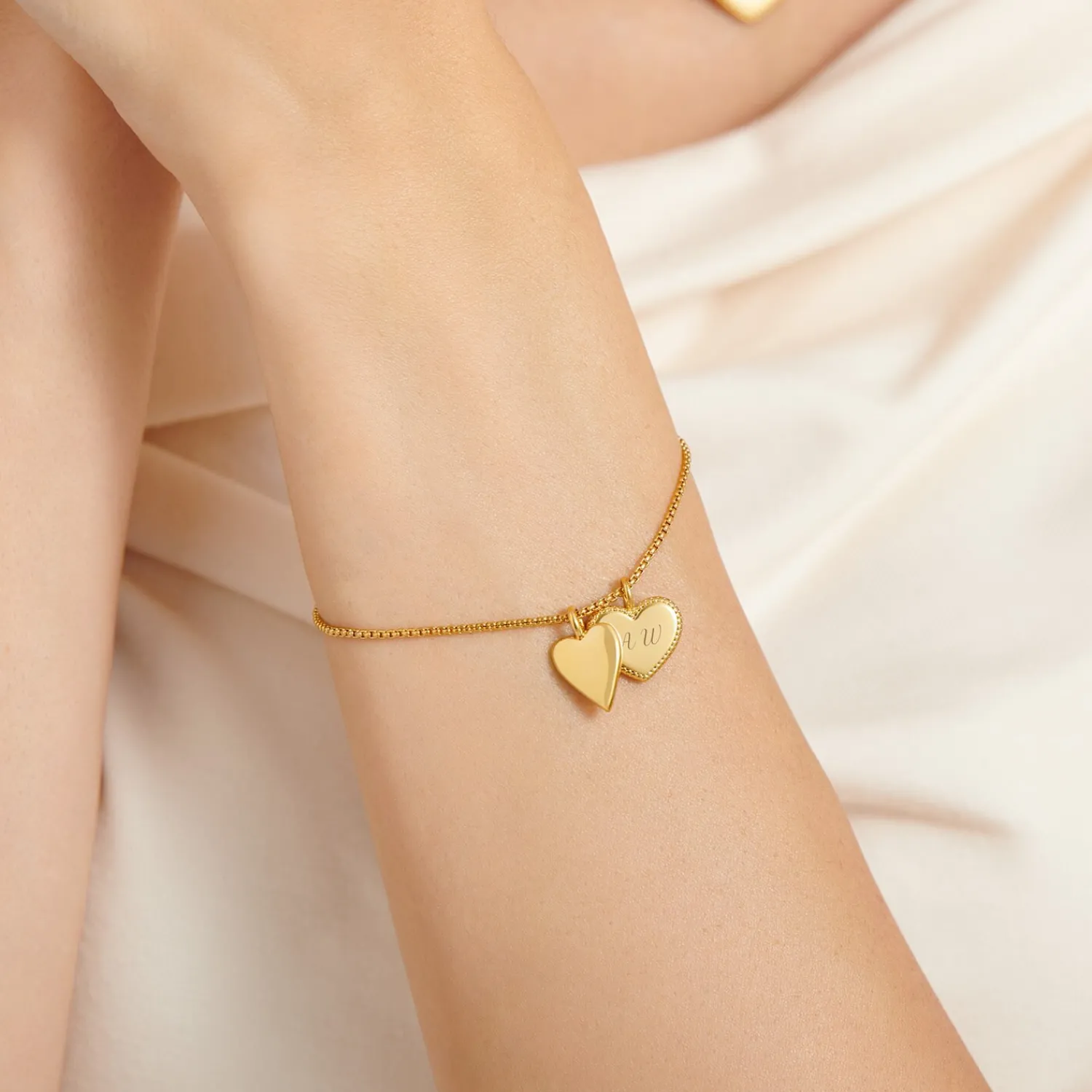 Katie Loxton ' Waterproof Gold Bridal Charm Bracelet Miss To Mrs Outlet