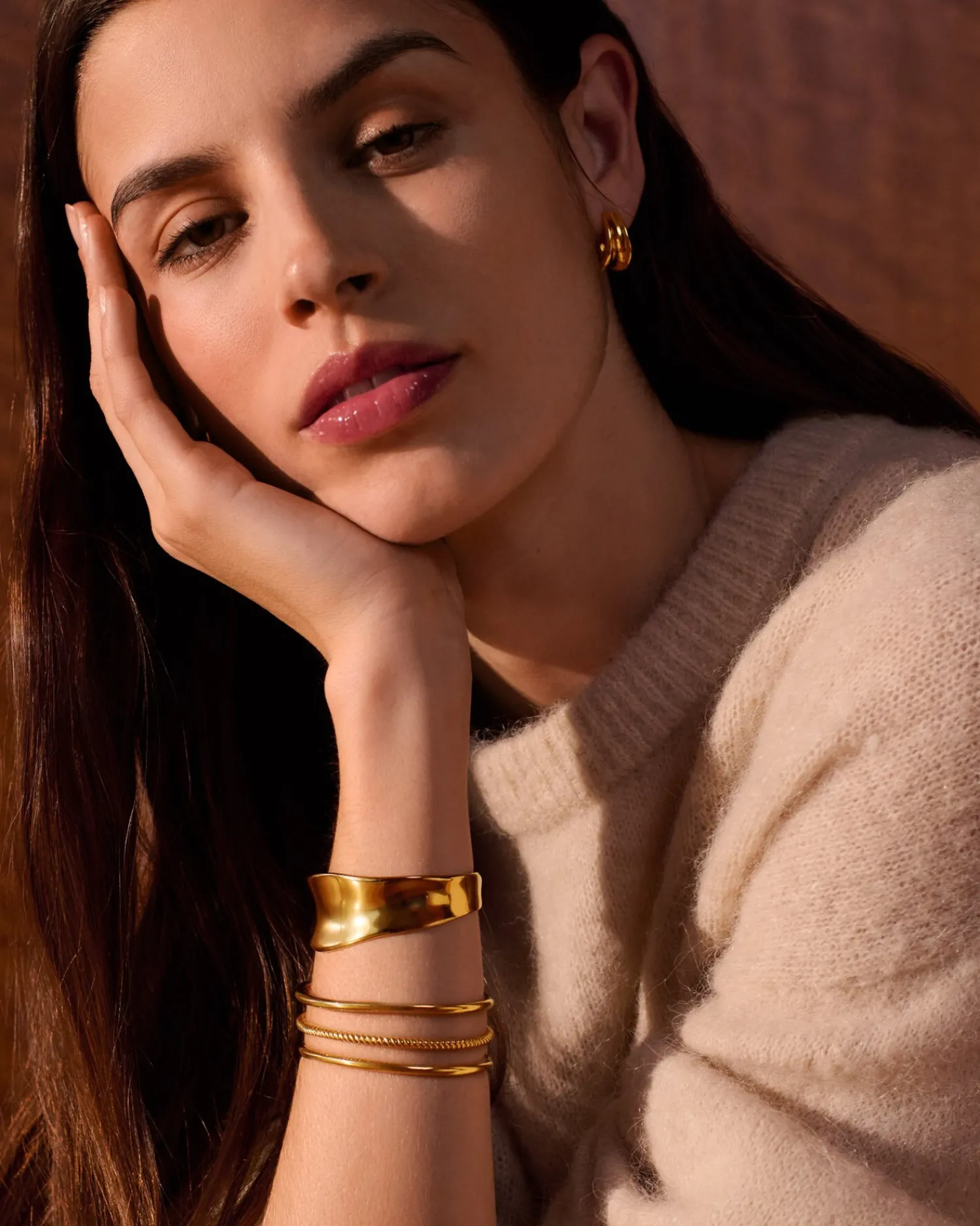 Katie Loxton Molten Luxe Waterproof Gold Bangle Hot