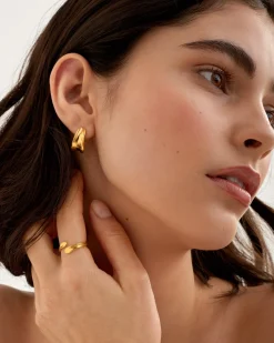 Katie Loxton Molten Luxe Waterproof Gold Wrap Ring Hot