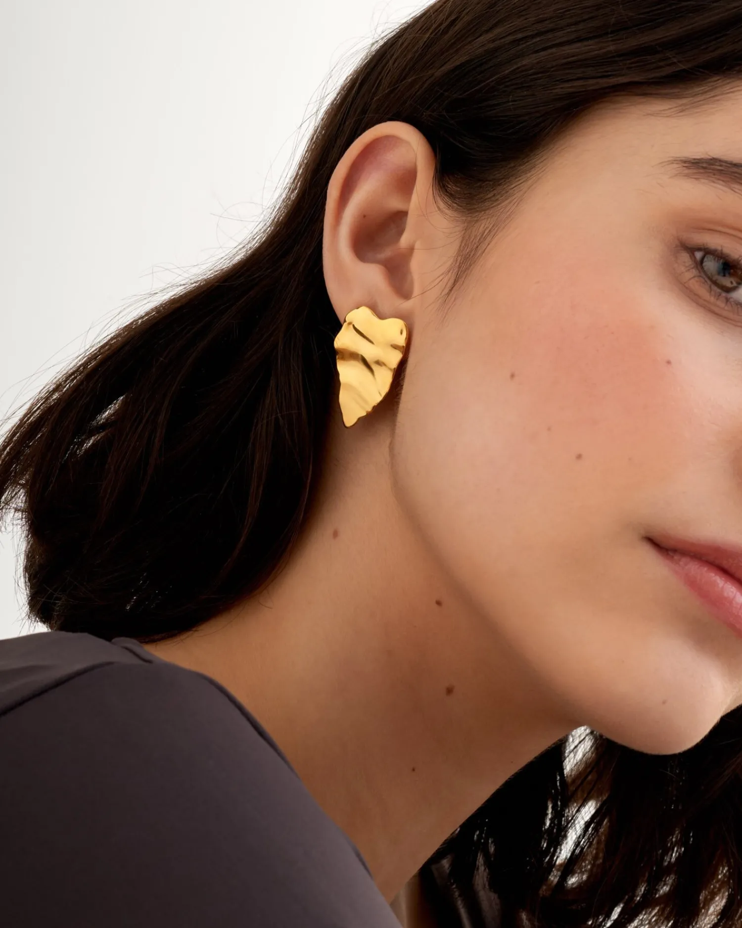 Katie Loxton Molten Waterproof Gold Heart Oversized Earrings Online