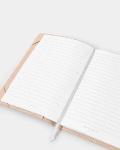 Katie Loxton Notebook Cover And A5 Lined Notepad 'Notes Plans Goals' Nude Pink Sale