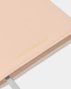 Katie Loxton Notebook Cover And A5 Lined Notepad 'Notes Plans Goals' Nude Pink Sale