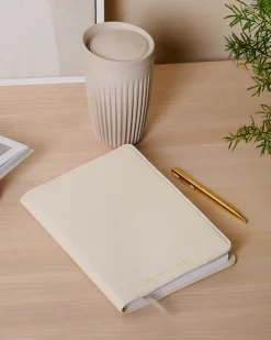 Katie Loxton Notebook Cover and A5 Lined Notepad 'Love Forever Always' Off White Hot
