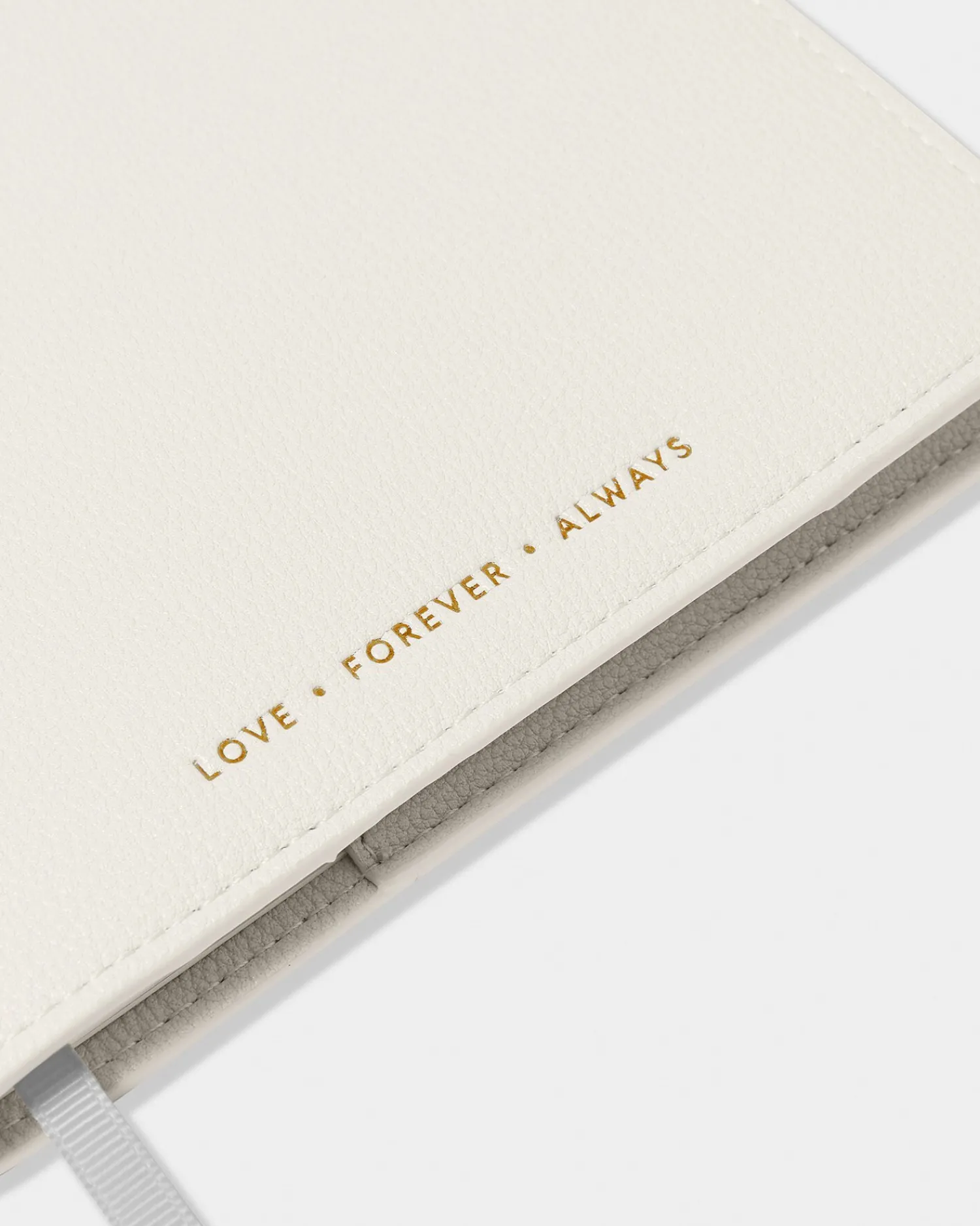 Katie Loxton Notebook Cover and A5 Lined Notepad 'Love Forever Always' Off White Hot