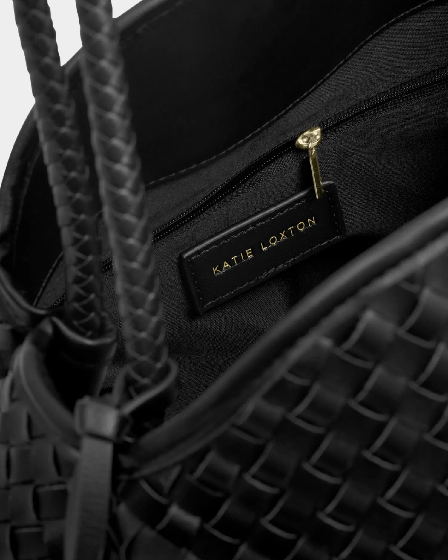 Katie Loxton Nova Hand Woven Large Shoulder Bag Black Online