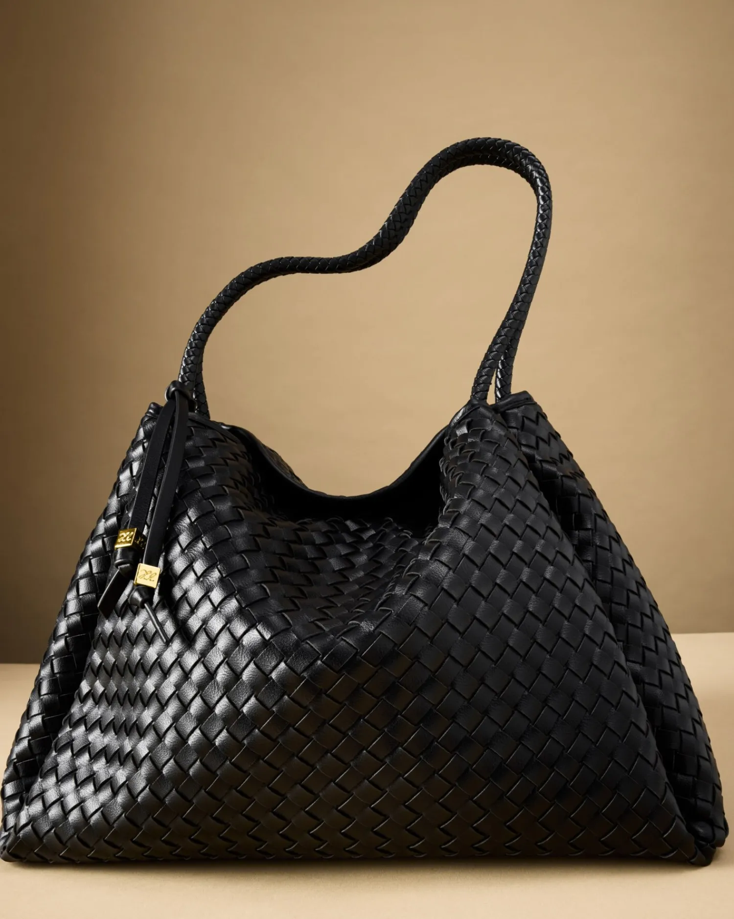 Katie Loxton Nova Hand Woven Large Shoulder Bag Black Online