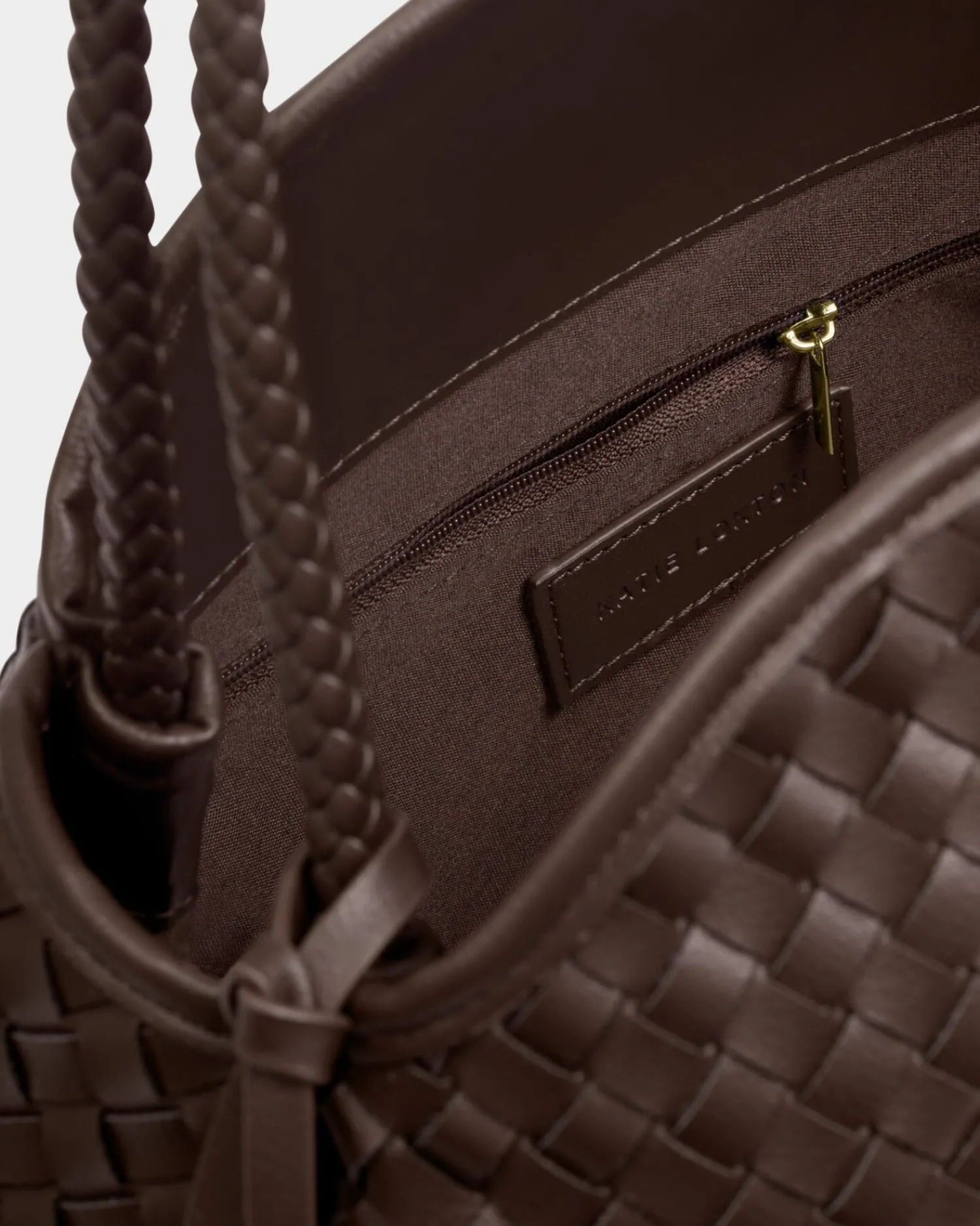 Katie Loxton Nova Hand Woven Large Shoulder Bag Chocolate New
