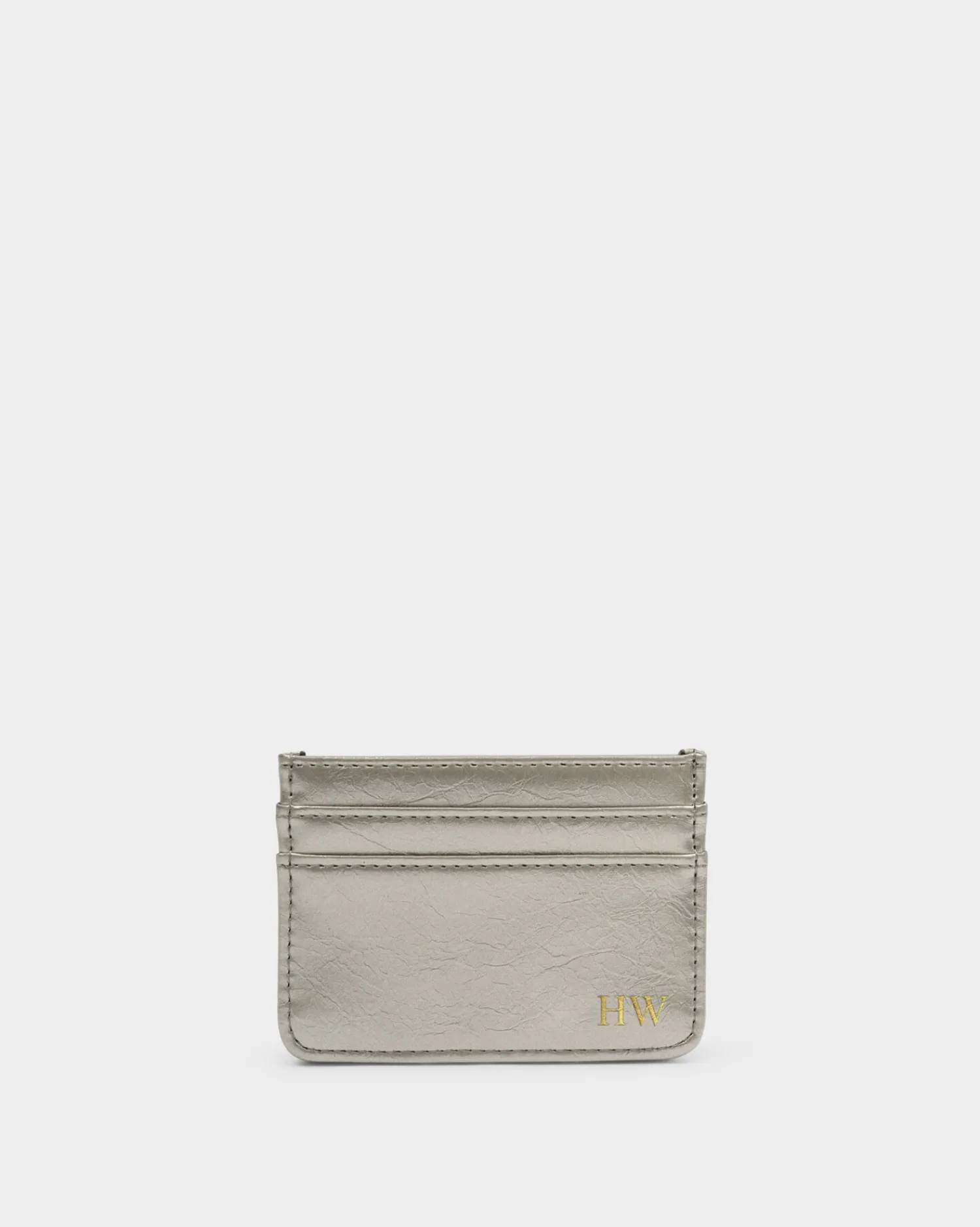 Katie Loxton Nova Patent Crackle Card Holder Pewter New