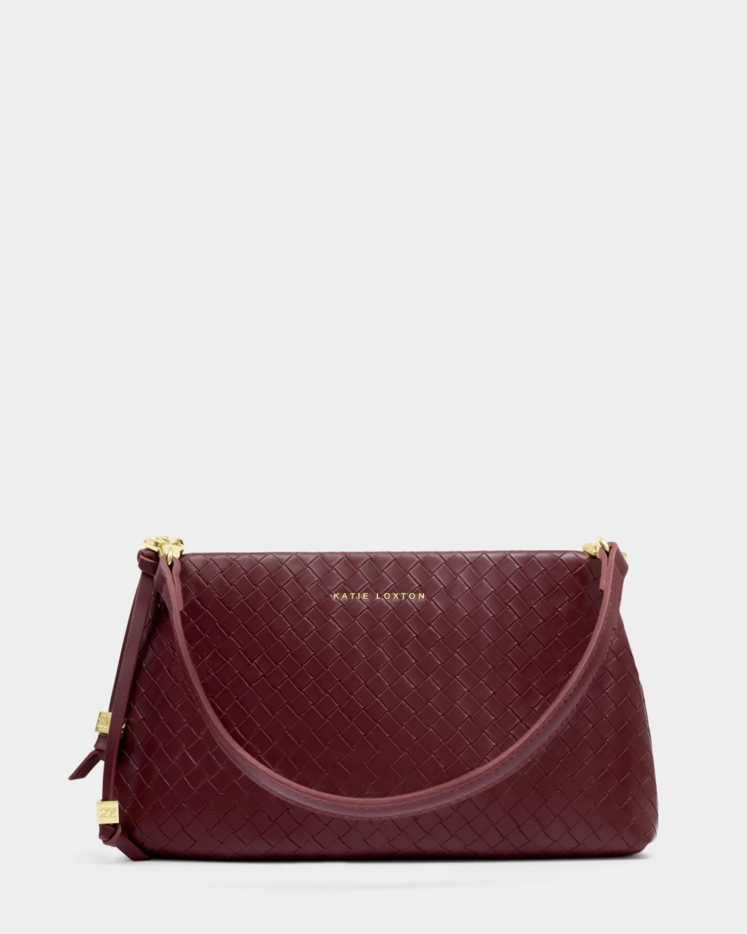 Katie Loxton Nova Woven Texture Clutch Cherry New