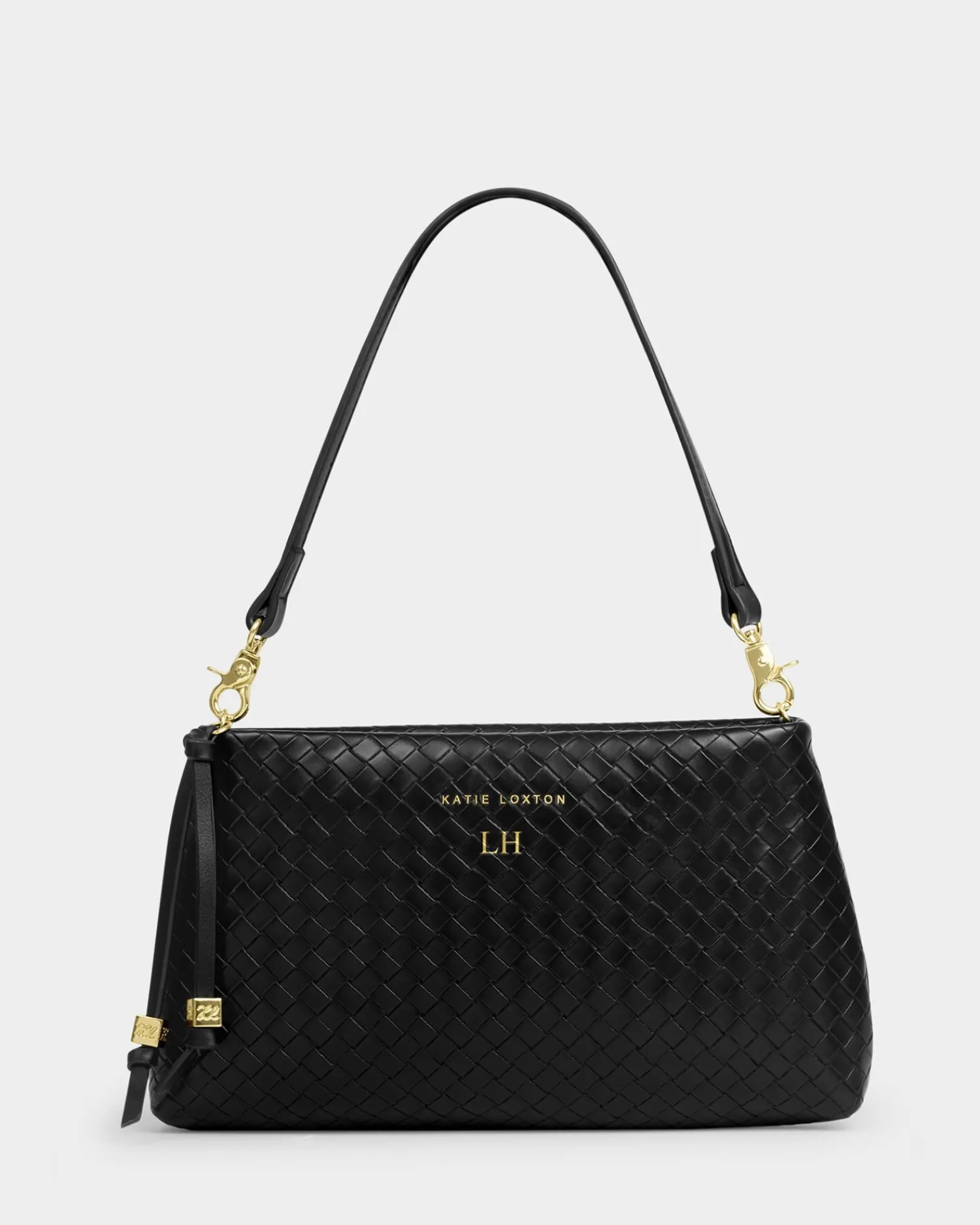 Katie Loxton Nova Woven Texture Clutch Black Hot
