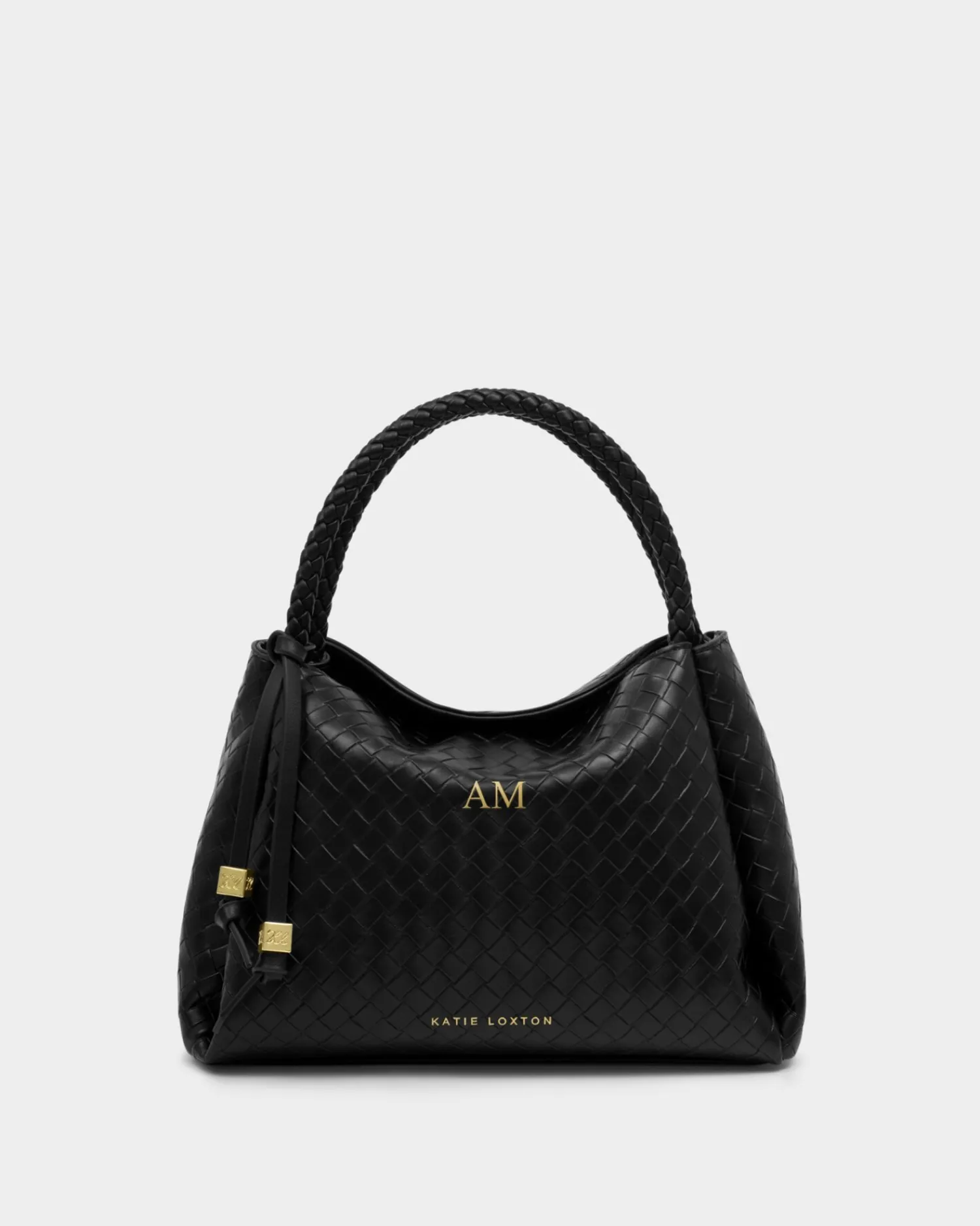 Katie Loxton Nova Woven Texture Top Handle Bag Black