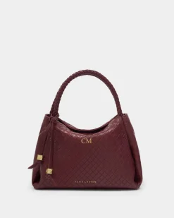 Katie Loxton Nova Woven Texture Top Handle Bag Cherry Online