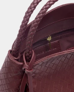 Katie Loxton Nova Woven Texture Top Handle Bag Cherry Online