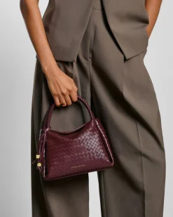 Katie Loxton Nova Woven Texture Top Handle Bag Cherry Online