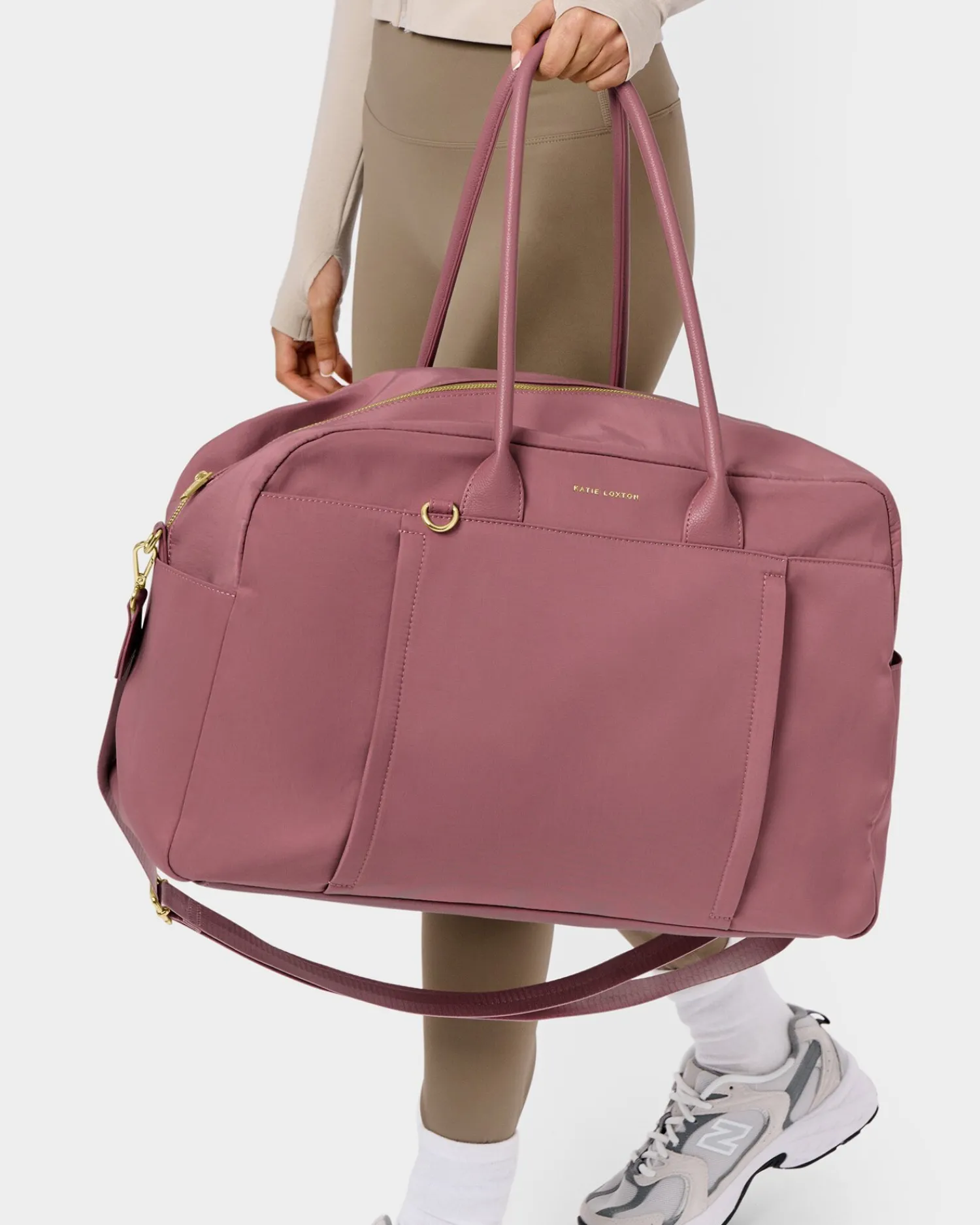Katie Loxton Nylon-Luxe Everyday Holdall Deep Rose Hot