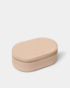 Katie Loxton Oval Jewellery Box Nude Pink Discount