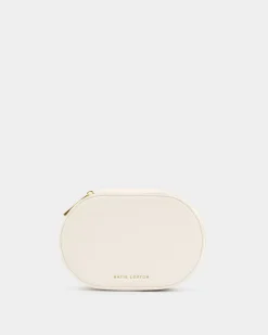 Katie Loxton Oval Jewellery Box Off White Outlet