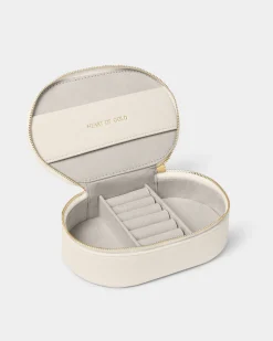 Katie Loxton Oval Jewellery Box Off White Outlet