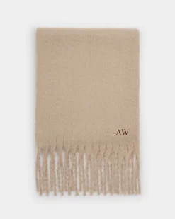 Katie Loxton Oversized Recycled Tassel Scarf Blush Taupe Discount