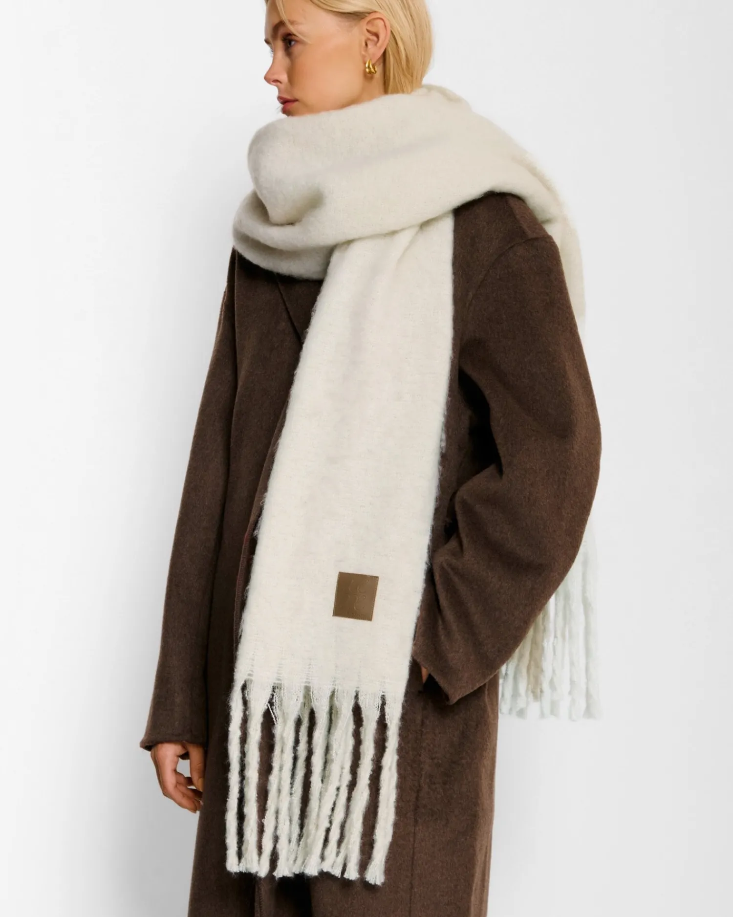 Katie Loxton Oversized Recycled Tassel Scarf Off White Online