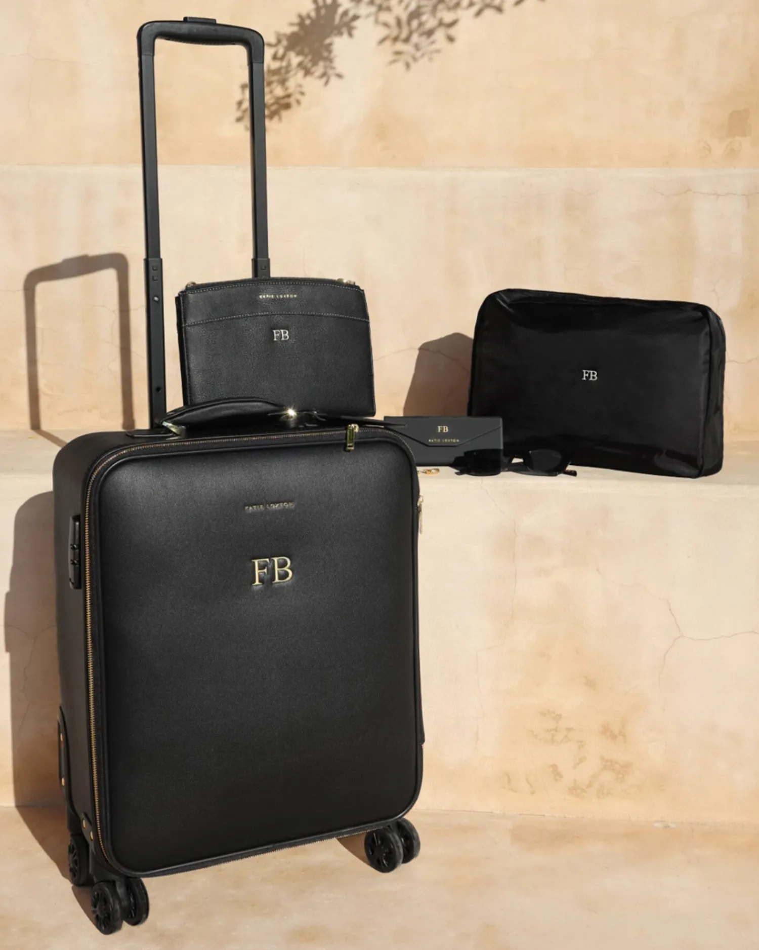 Katie Loxton Oxford Cabin Suitcase Black Best