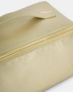 Katie Loxton Patent Crackle Medium Makeup & Wash Bag Gold Best