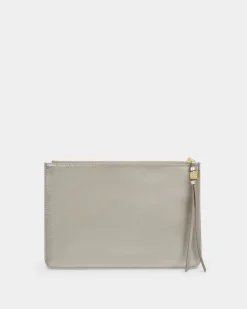 Katie Loxton Patent Crackle Tassel Charm Pouch Pewter Discount