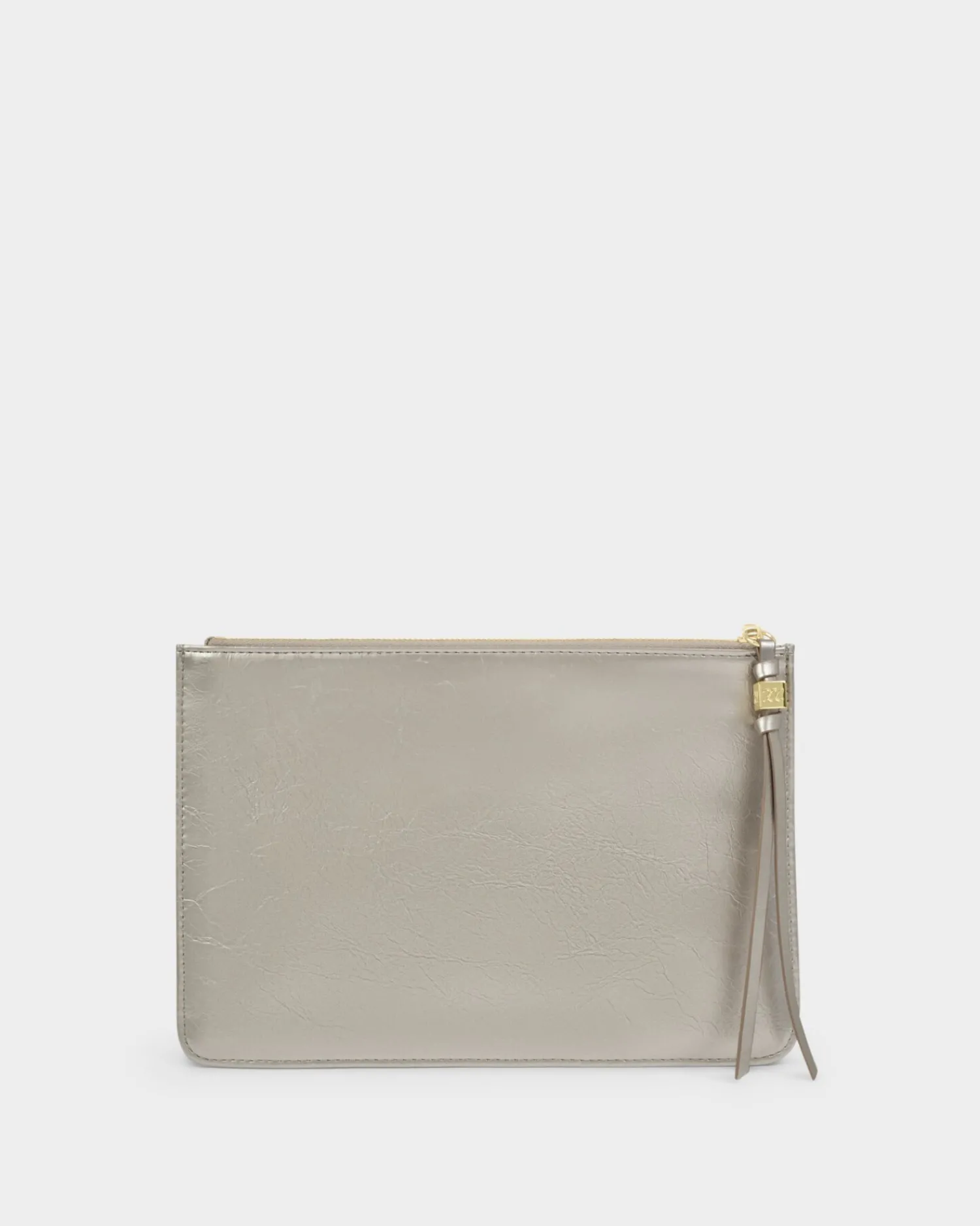 Katie Loxton Patent Crackle Tassel Charm Pouch Pewter Discount
