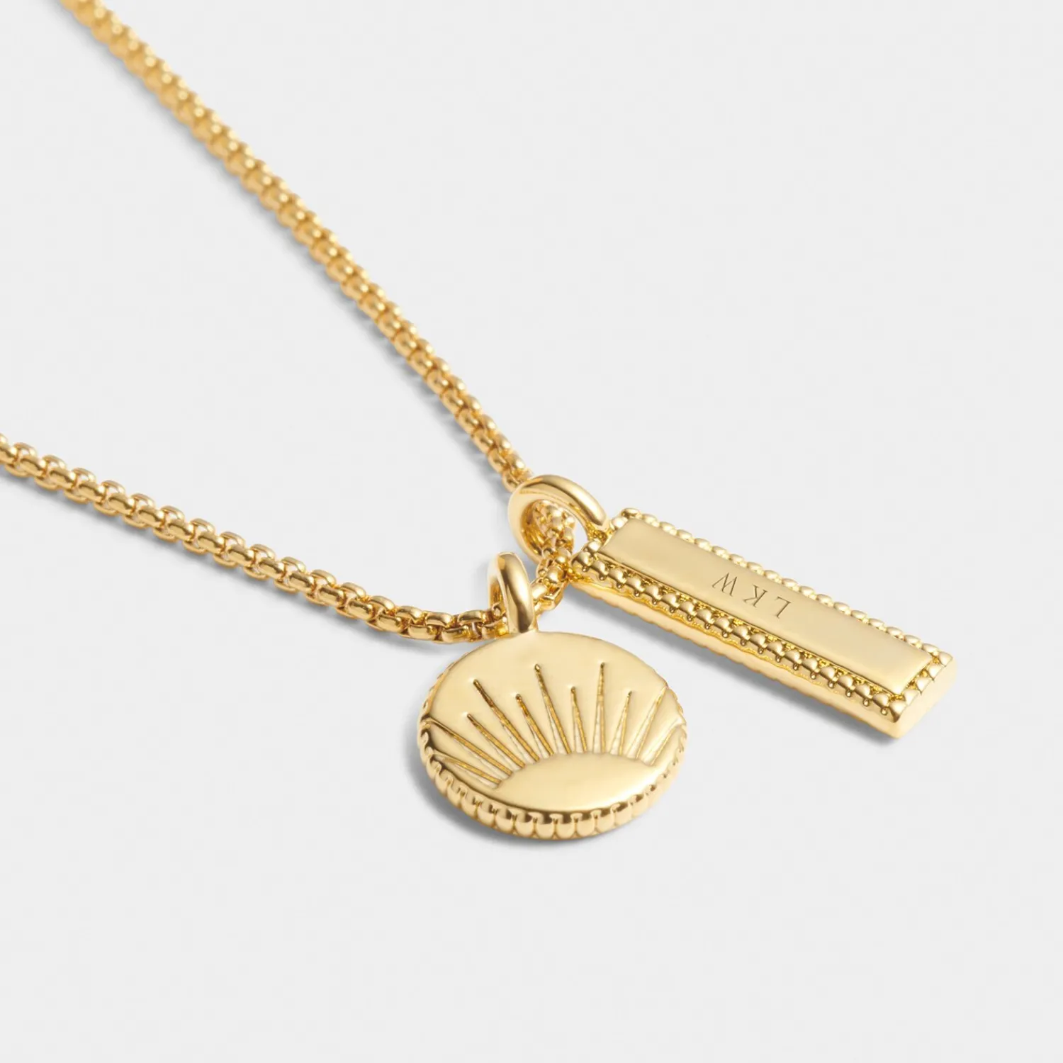 Katie Loxton ' Waterproof Gold Charm Bracelet Positivity Clearance