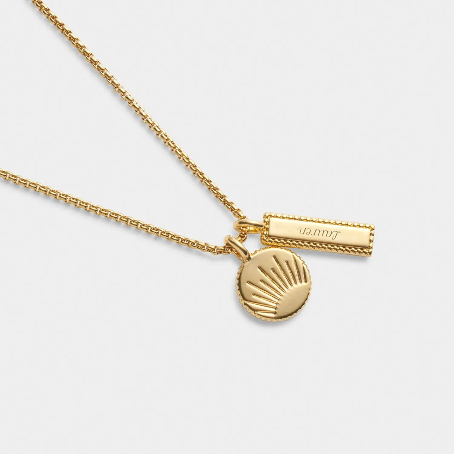 Katie Loxton ' Waterproof Gold Charm Necklace Positivity Sale