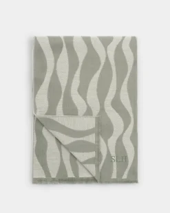 Katie Loxton Printed Blanket Scarf Green Mist Best
