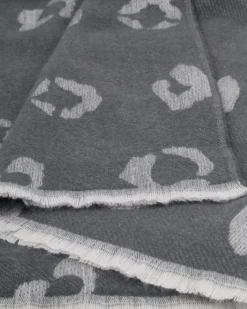Katie Loxton Printed Blanket Scarf Charcoal Best