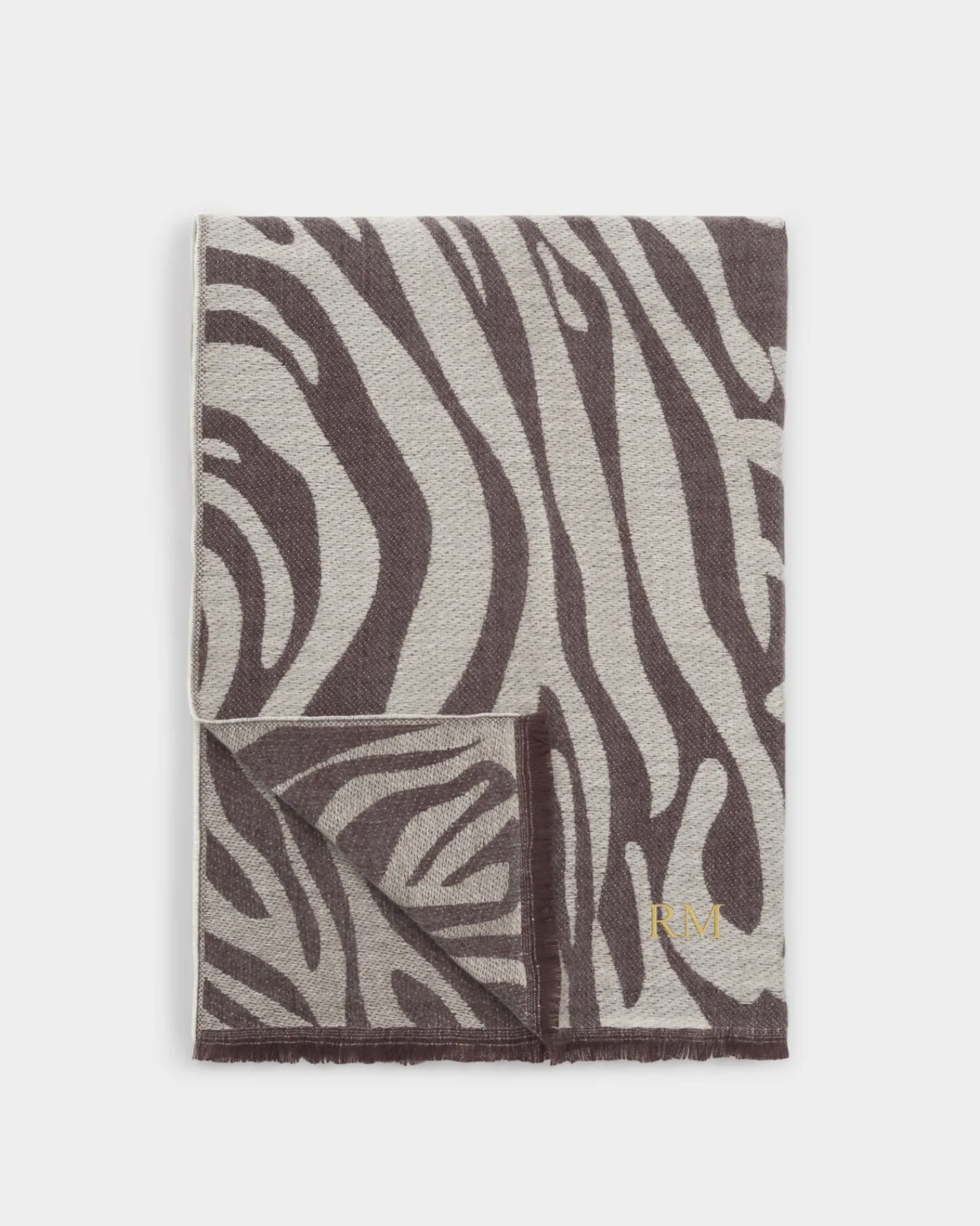 Katie Loxton Printed Blanket Scarf Chocolate Discount
