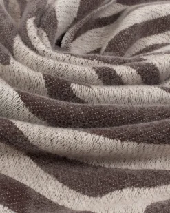 Katie Loxton Printed Blanket Scarf Chocolate Discount