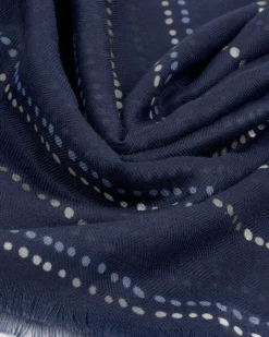 Katie Loxton Printed Foil Scarf Navy New