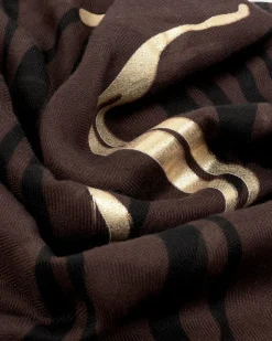 Katie Loxton Printed Foil Scarf Chocolate Online