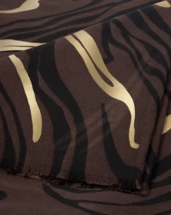 Katie Loxton Printed Foil Scarf Chocolate Online