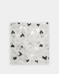Katie Loxton Printed Foil Scarf Grey Sale