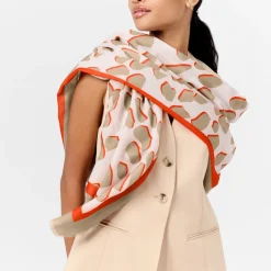 Katie Loxton Printed Scarf Ecru Discount