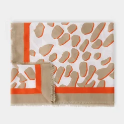 Katie Loxton Printed Scarf Ecru Discount