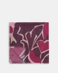Katie Loxton Printed Scarf Maroon