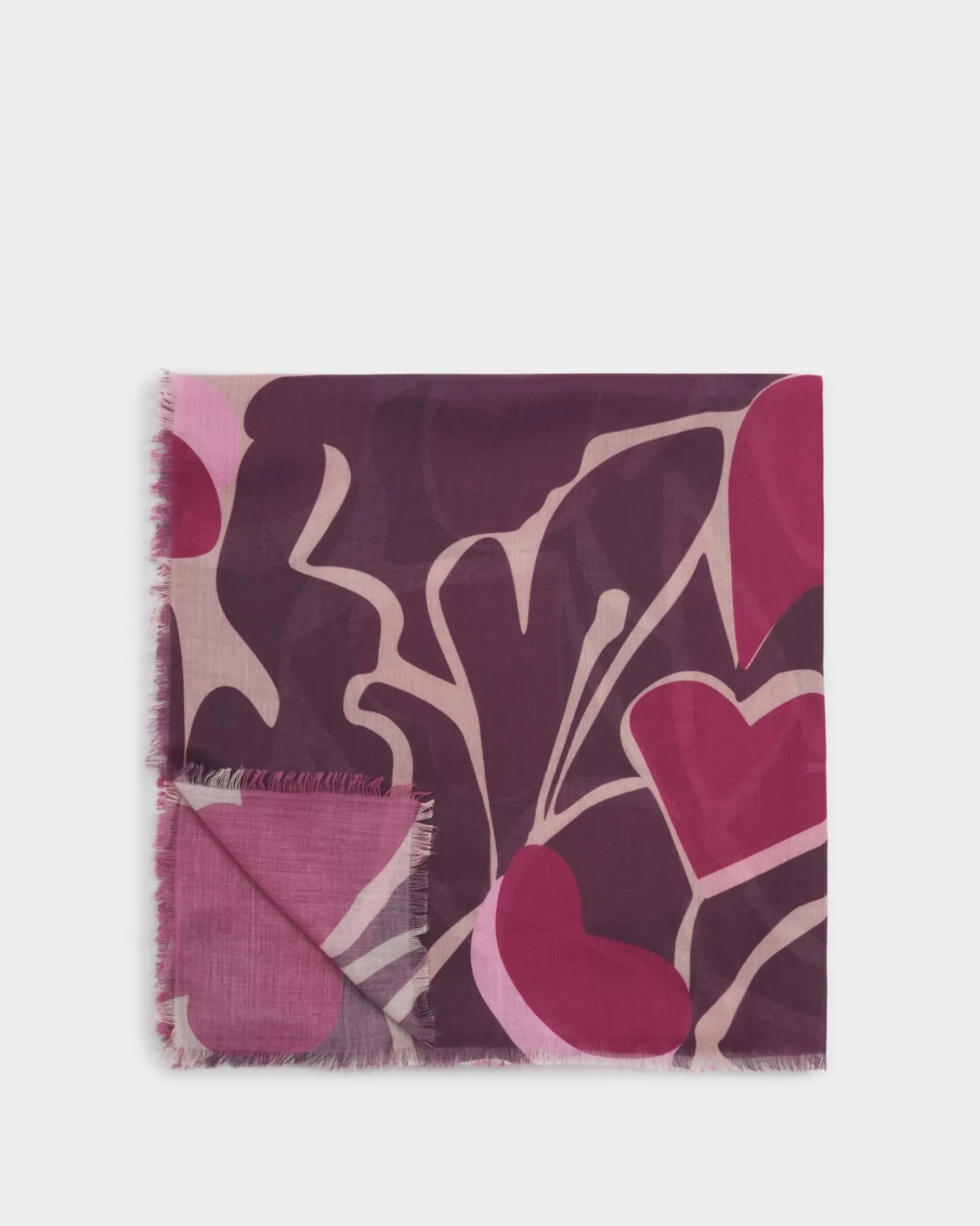 Katie Loxton Printed Scarf Maroon