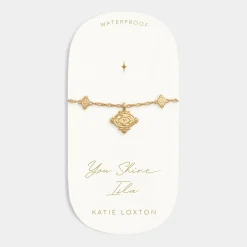 Katie Loxton Protection' Waterproof Gold Charm Bracelet Best